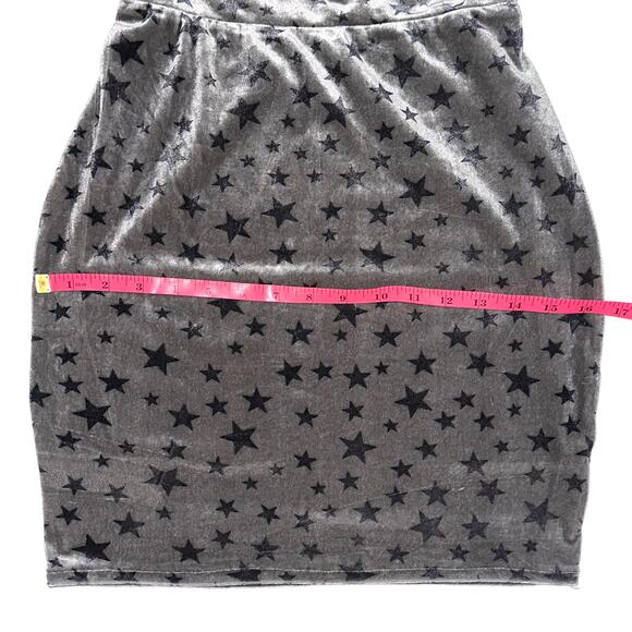 Revolve By The Way Velvet Silver Grey Star Bodycon Backless Mini Dress Size S - Picture 12 of 15